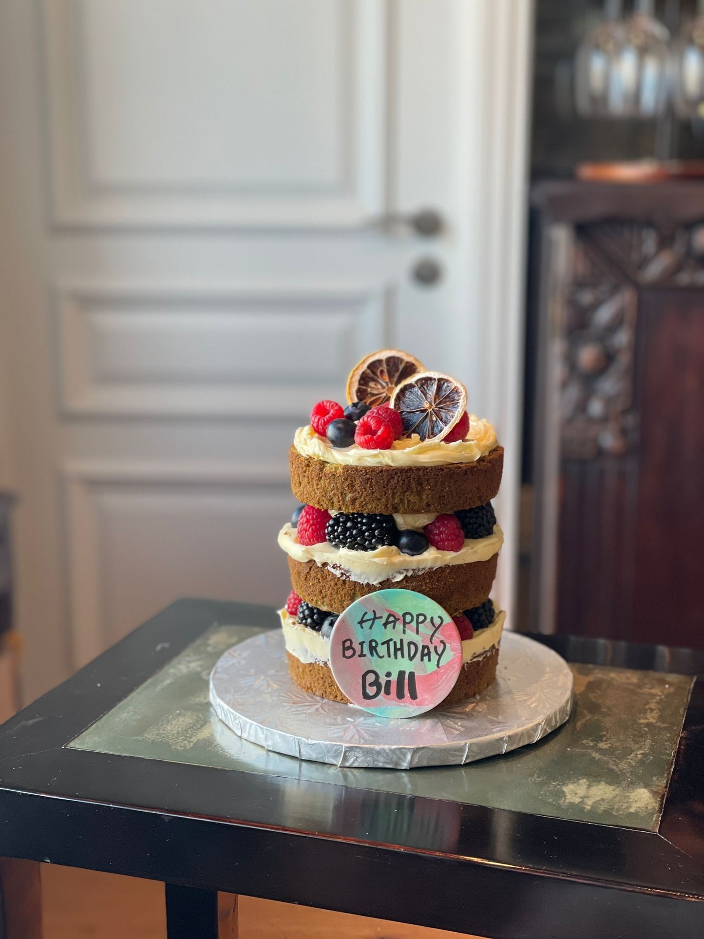 Naked Cake with Mixed Berries