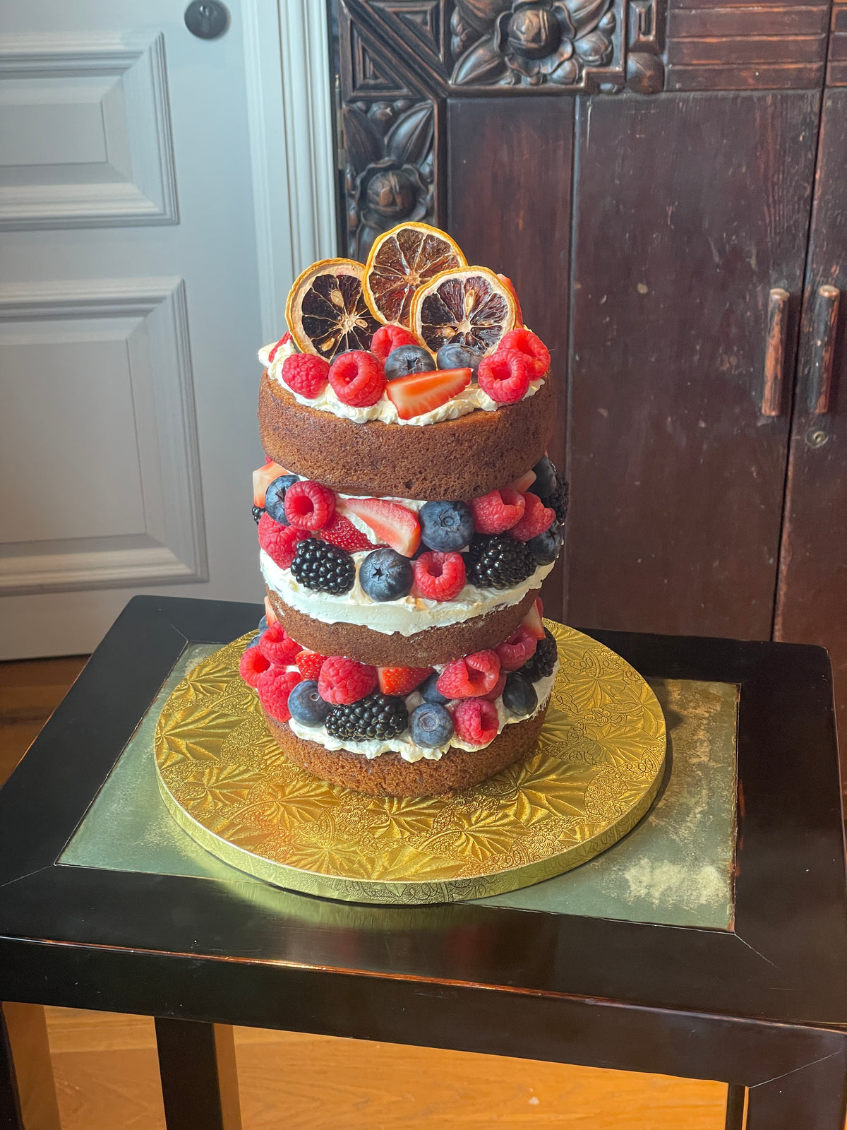 Naked Cake with Mixed Berries