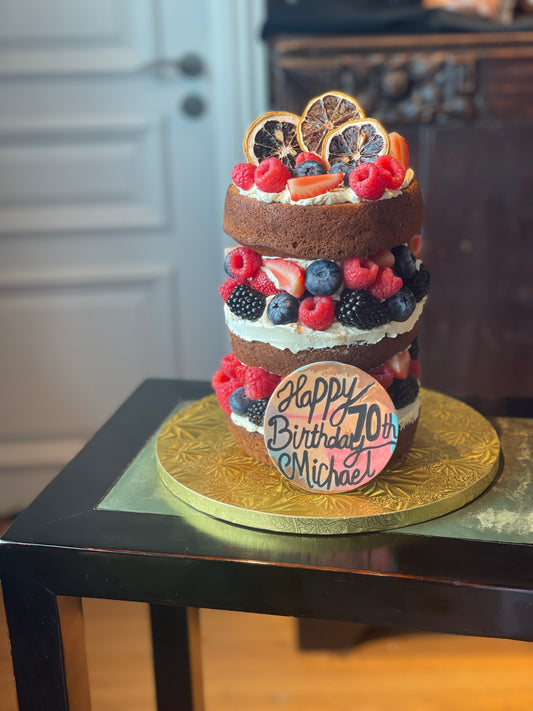 Naked Cake with Mixed Berries