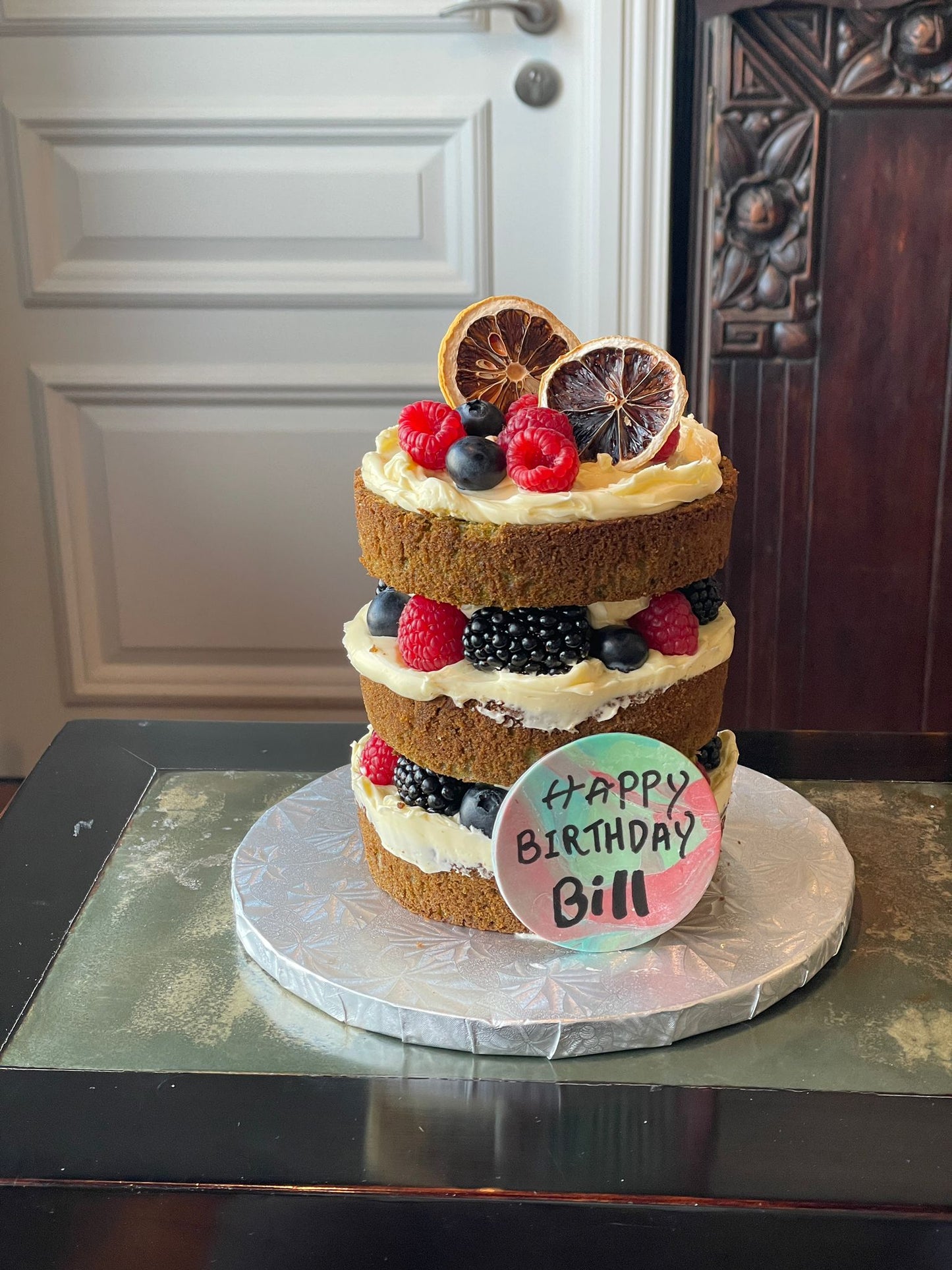 Naked Cake with Mixed Berries